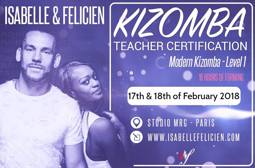Certification professeurs kizomba Isabelle & Felicien - Niveau 1 Certification professeurs kizomba Isabelle & Felicien - Niveau 1